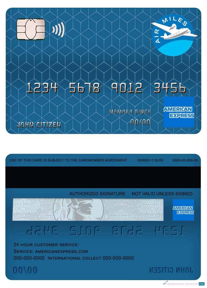 Download Canada american express air miles credit card Photoshop template